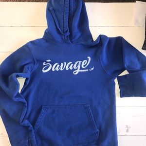 Salvage sweatshirt with hood